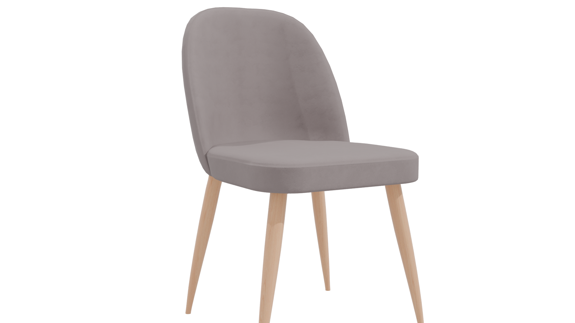 Stylish Velvet Dining Chair 3D Model - Professional 3D Model Render 10