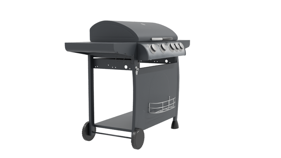 Sleek Modern Gas Grill 3D Model - Professional 3D Model Render 9