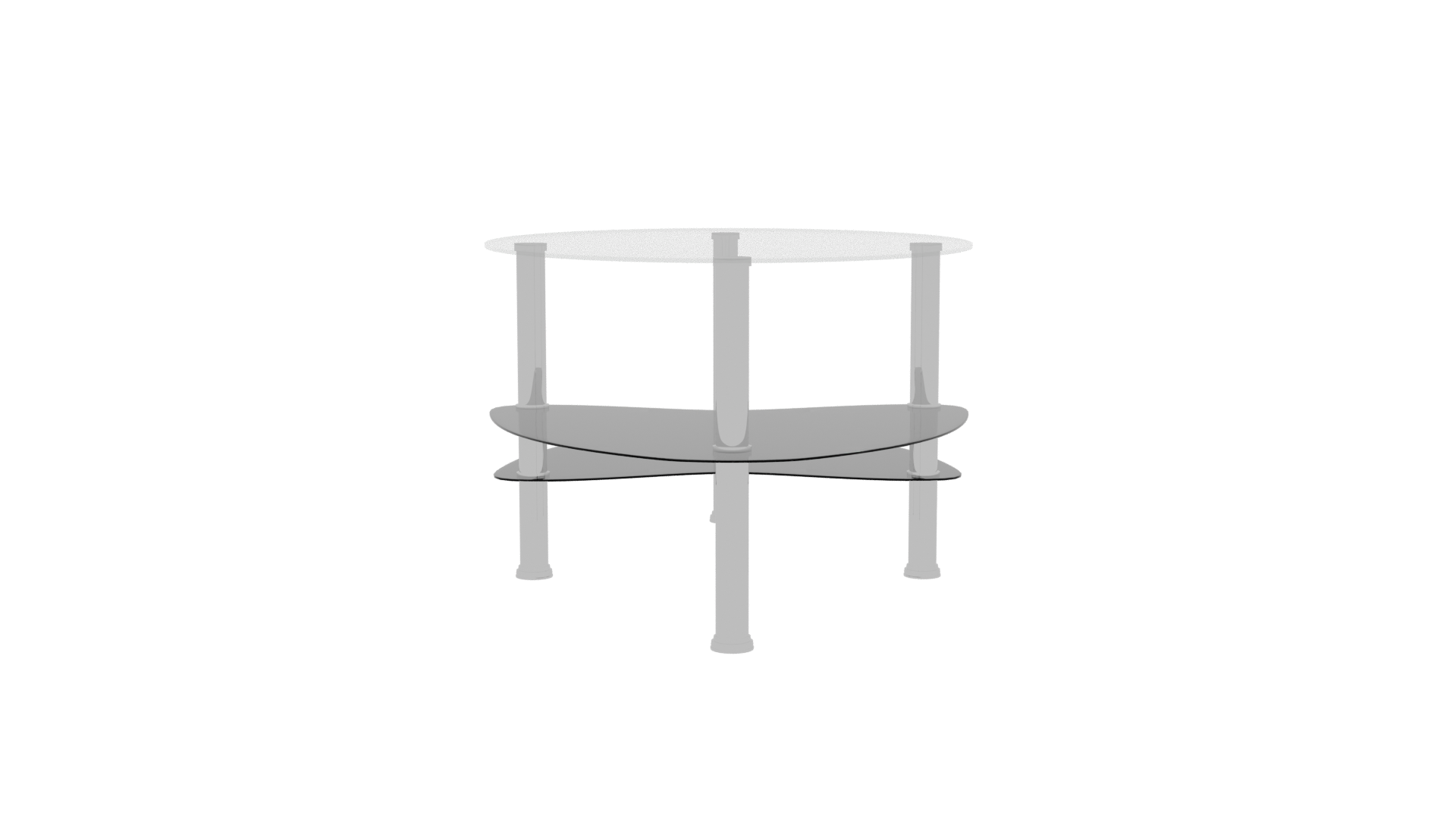 Black Modern Center Table 3D - Professional 3D Model Render 8