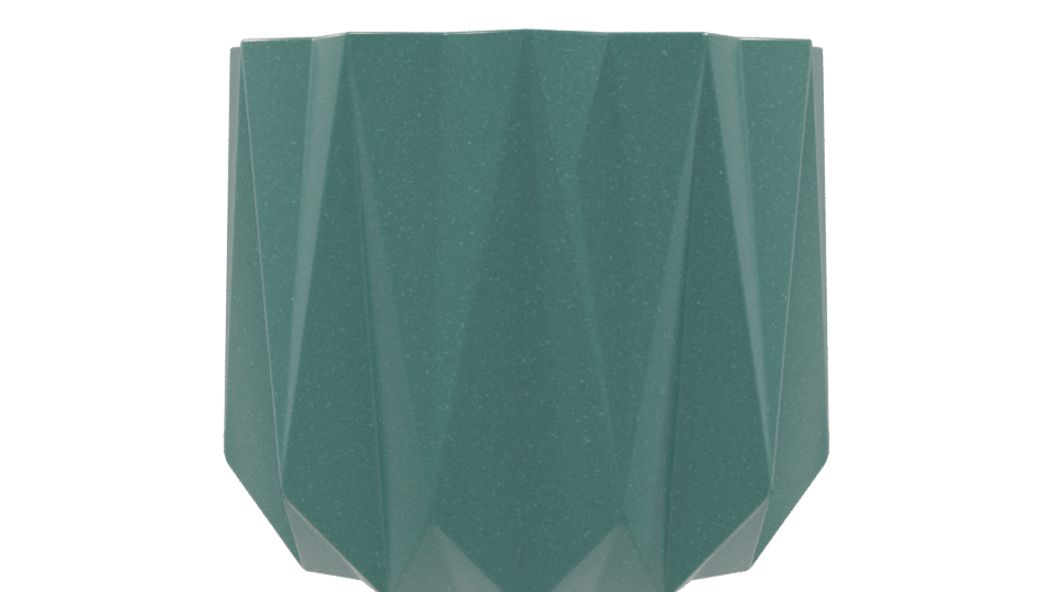 Stylized Geometric Plant Pot 3D - Professional 3D Model Render 9