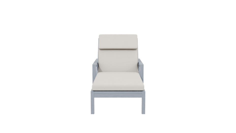 Stylish Outdoor Lounge Chair 3D - Professional 3D Model Render 2