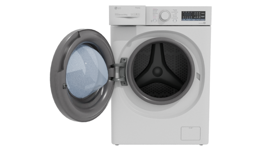 Realistic Front-Loading Washing Machine 3D - Professional 3D Model Render 11