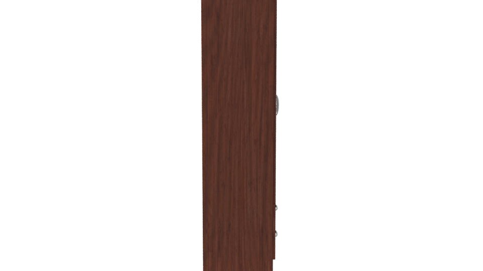 Sleek Wooden Wardrobe with Drawers 3D Model - Professional 3D Model Render 8