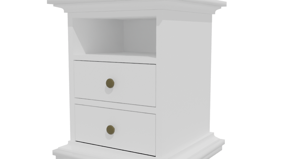 Elegant Minimalist Nightstand 3D Model - Professional 3D Model Render 12