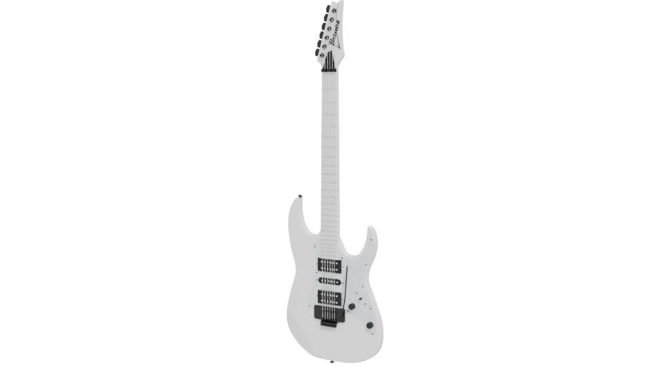 Stylized Electric Guitar Model - Professional 3D Model Render 12