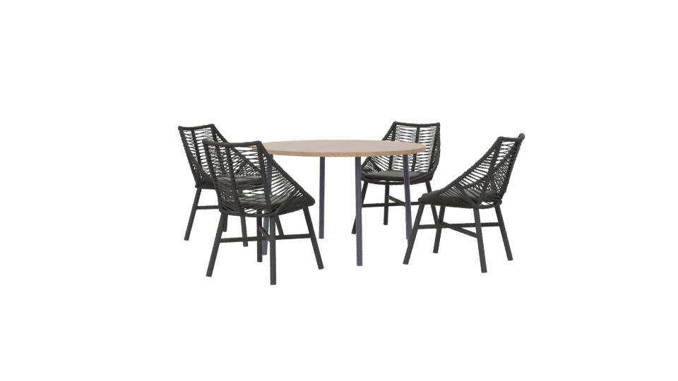 Stylish Dining Table Set 3D - Professional 3D Model Render 6