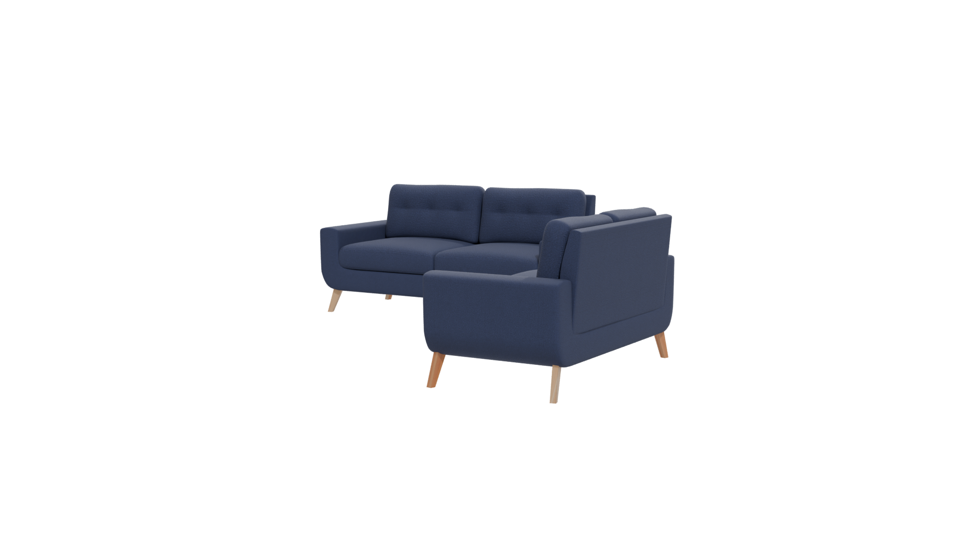 Stylish Modern Fabric Sofa Set 3D Model - Professional 3D Model Render 12