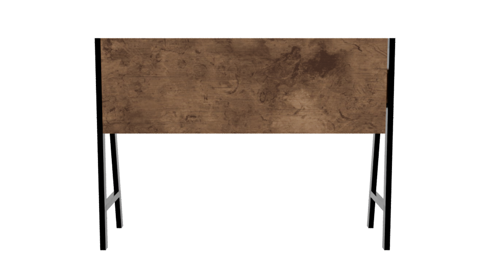 Stylish Industrial Wooden Desk Model - Professional 3D Model Render 8