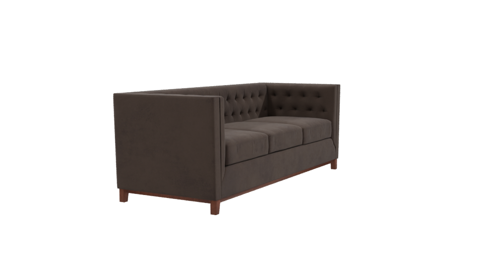 Sofa Roma 3C Velvet Chocolate 3D - Professional 3D Model Render 9