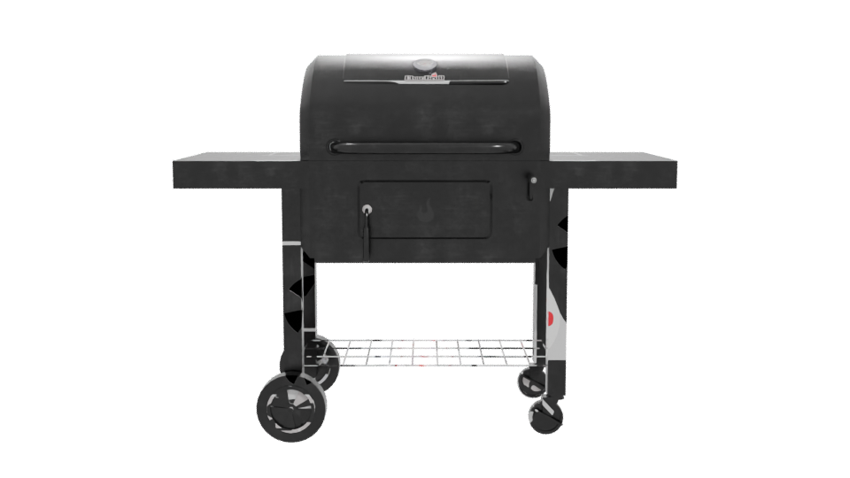 Stylish Black Outdoor Grill 3D - Professional 3D Model Render 11