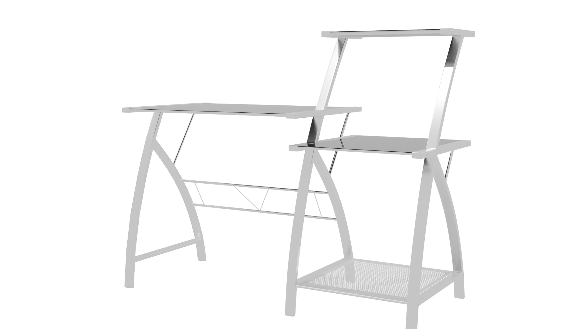 Stylish Modern Multi-Tier Table - Professional 3D Model Render 9