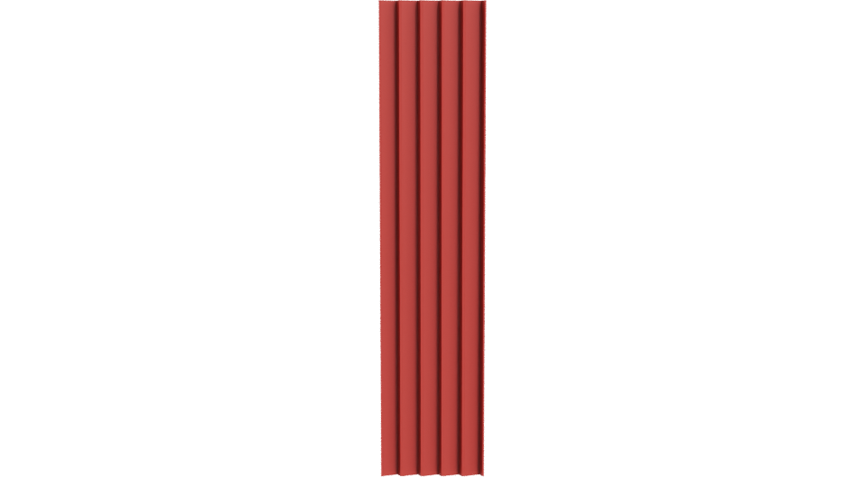 Stylized Vertical Red Panel 3D - Professional 3D Model Render 11