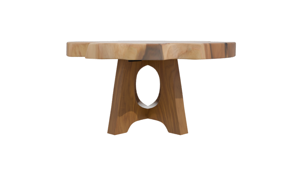 Oya Live Edge Dining Table 3D - Professional 3D Model Render 11