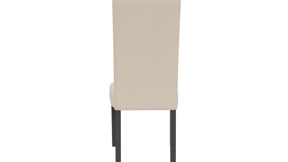 Minimalist Fabric Dining Chair Model - Professional 3D Model Render 5