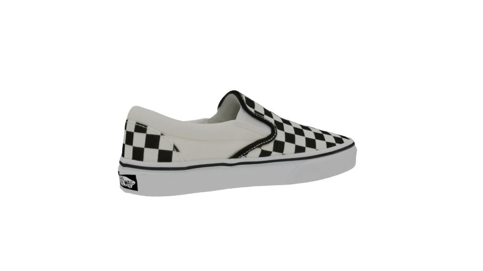 Stylish Slip-On Checkerboard Sneakers 3D Model - Professional 3D Model Render 10