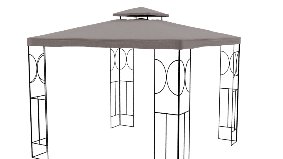 Stylish Outdoor Canopy Tent - Professional 3D Model Render 9