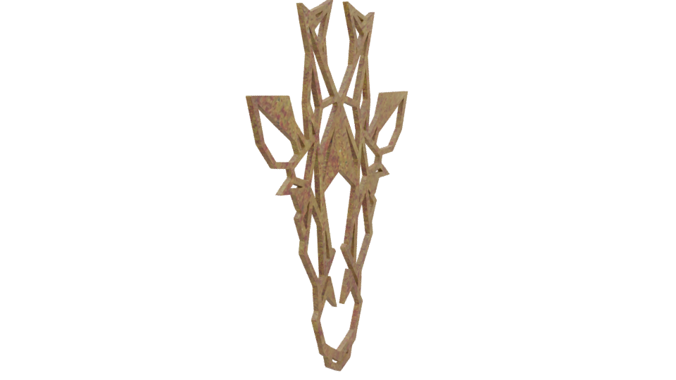 Stylized Giraffe Head Model - Professional 3D Model Render 9