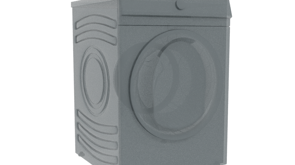 Stylish Front-Loading Washing Machine - Professional 3D Model Render 10
