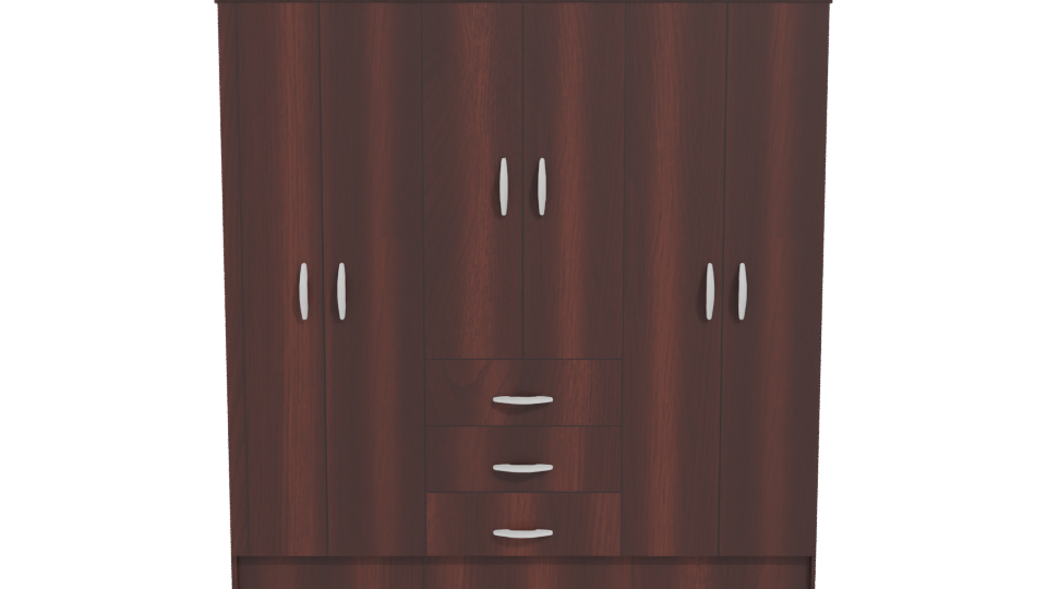 Elegant Wooden Storage Cabinet 3D - Professional 3D Model Render 11