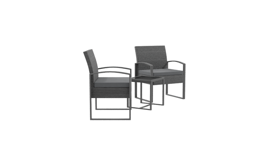 Stylish Outdoor Seating Set 3D - Professional 3D Model Render 9