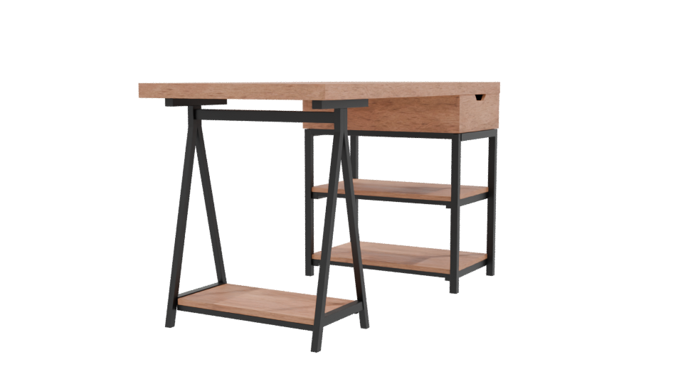 Sleek Modern Writing Desk 3D - Professional 3D Model Render 9