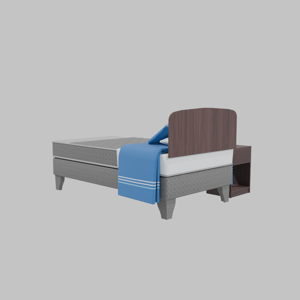 Cama Europea Apolo Black 1.5 Plazas + Set Asturias