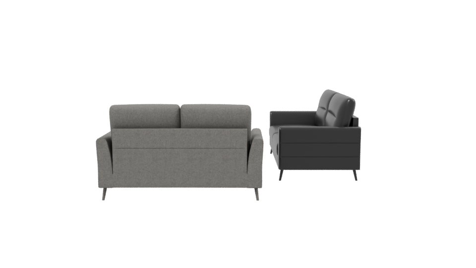 Stylish Gray Sofa Set 3D - Professional 3D Model Render 2