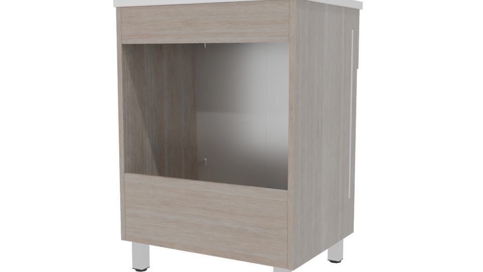 Contemporary Wooden Storage Cabinet 3D Model - Professional 3D Model Render 6