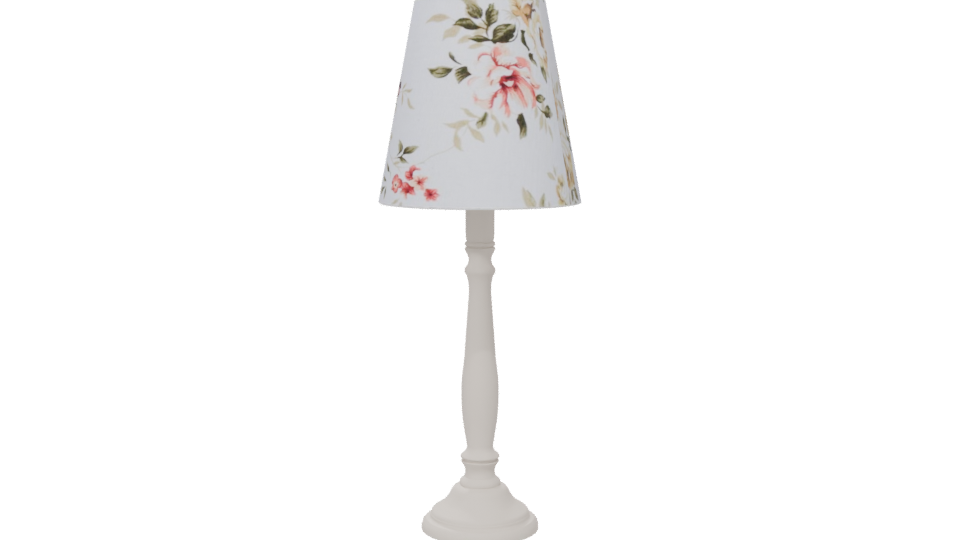 Floral Table Lamp 3D Model - Professional 3D Model Render 6