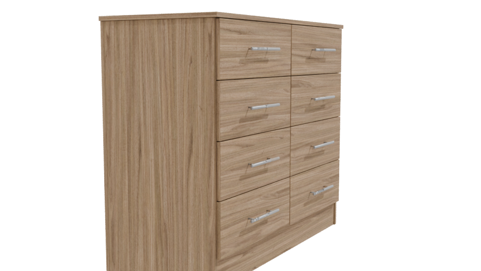 Stylish Wooden Dresser 3D Model - Professional 3D Model Render 9