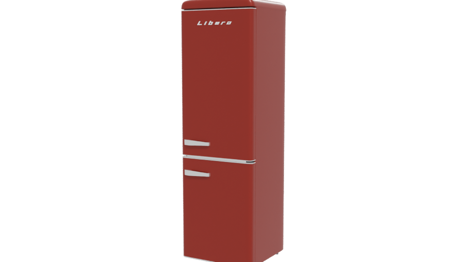 Stylish Vintage Refrigerator Model - Professional 3D Model Render 12