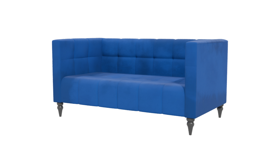 Stylish Blue Sofa Model 3D - Professional 3D Model Render 12