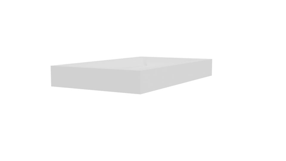 Minimalist Rectangular Tray 3D Model - Professional 3D Model Render 3