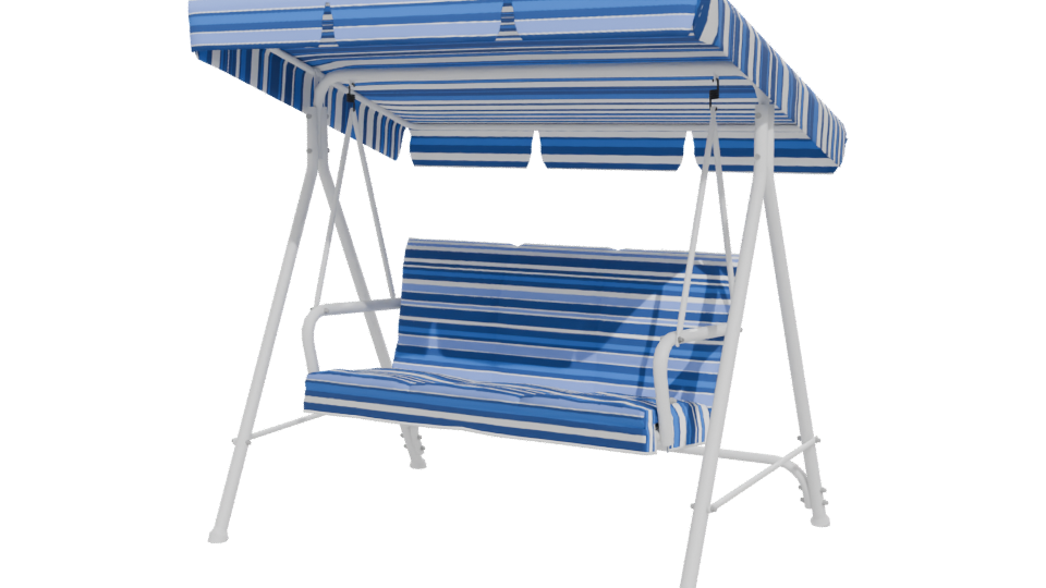 Stylish Outdoor Swing Bench with Canopy 3D Model - Professional 3D Model Render 12