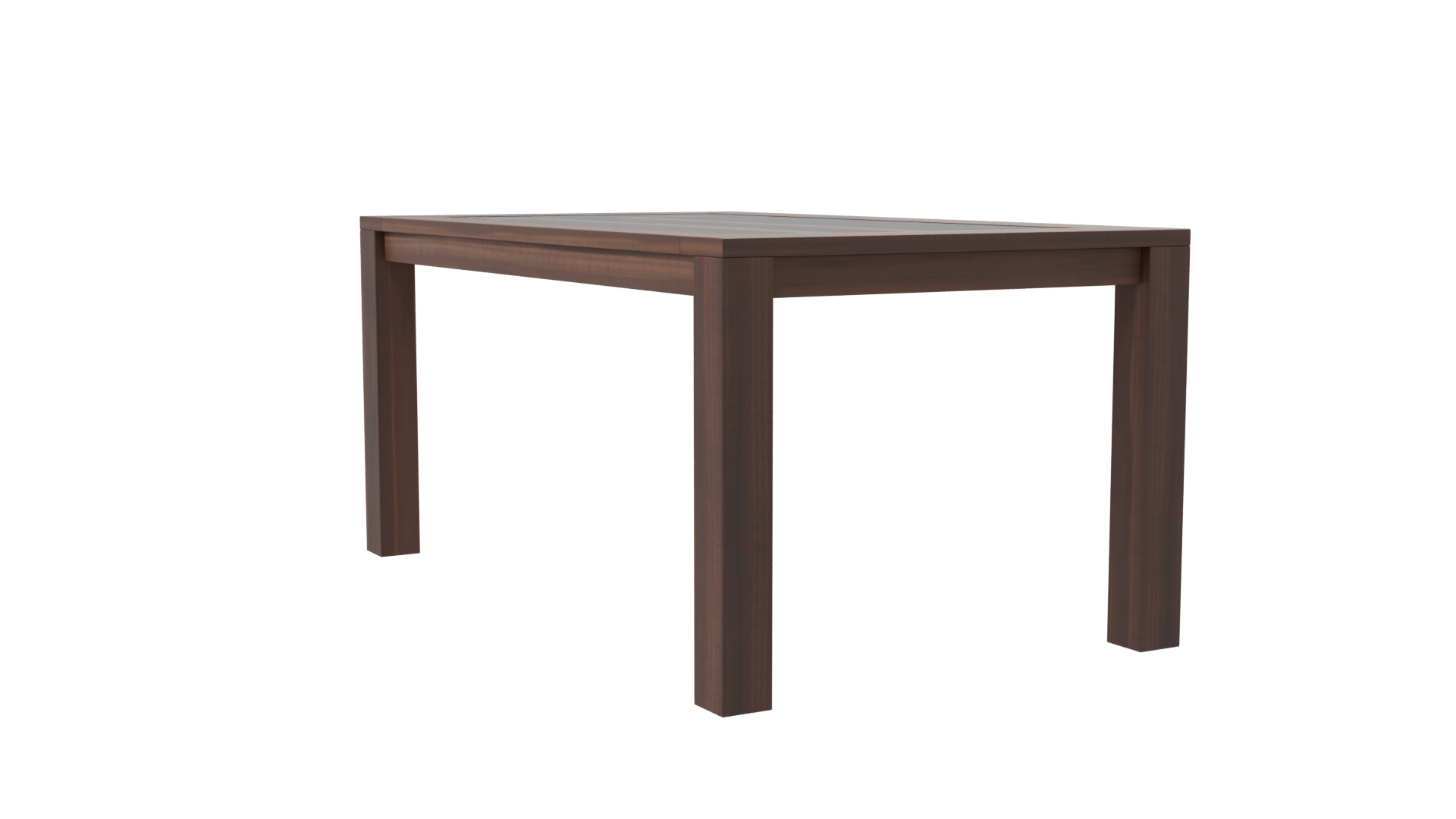 Elegant Glass-Top Wooden Table - Professional 3D Model Render 7
