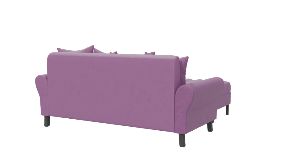 Stylish Purple Sofa 3D Model - Professional 3D Model Render 6
