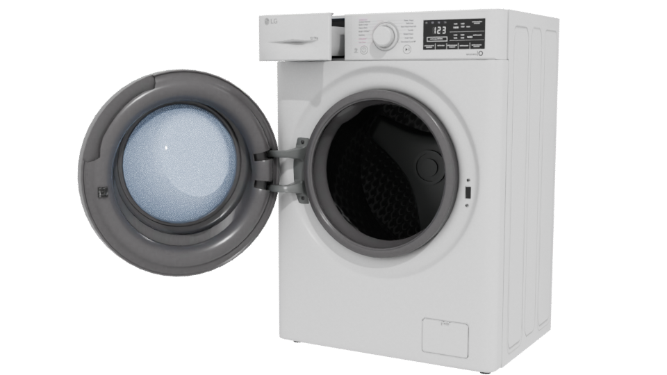 Realistic Front Loading Washer 3D - Professional 3D Model Render 12