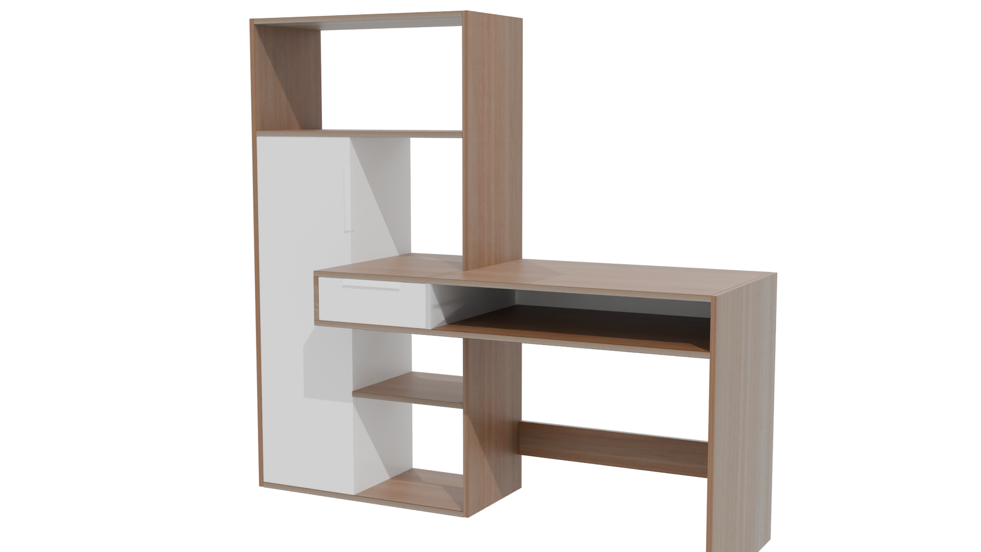 Stylish Modern Work Desk 3D - Professional 3D Model Render 12