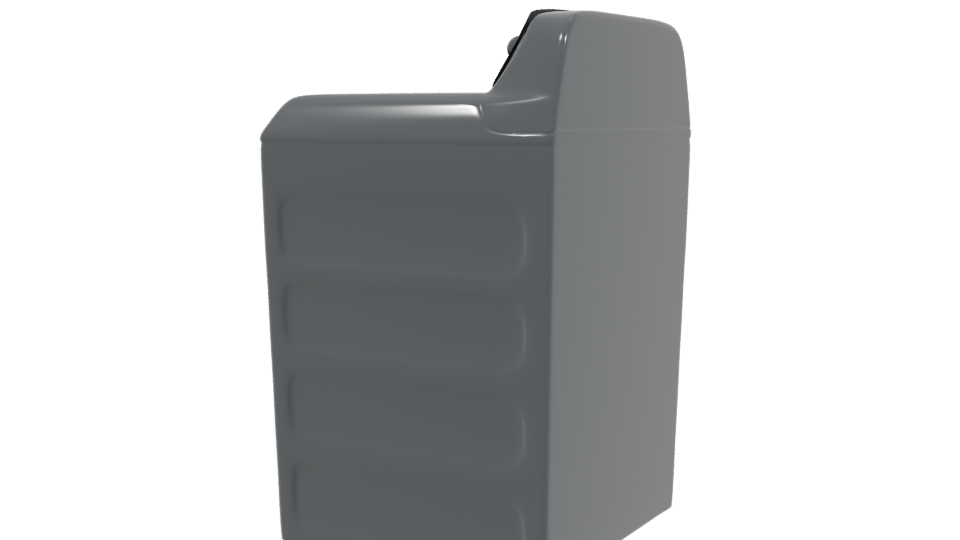 Sleek Top-Loading Washing Machine 3D Model - Professional 3D Model Render 3