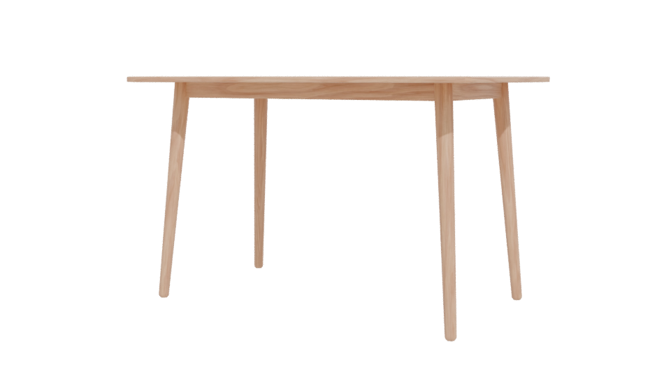 Minimalist Wooden Dining Table 3D - Professional 3D Model Render 12