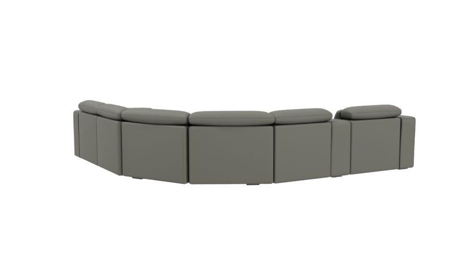 Contemporary Curved Sofa 3D Model - Professional 3D Model Render 4
