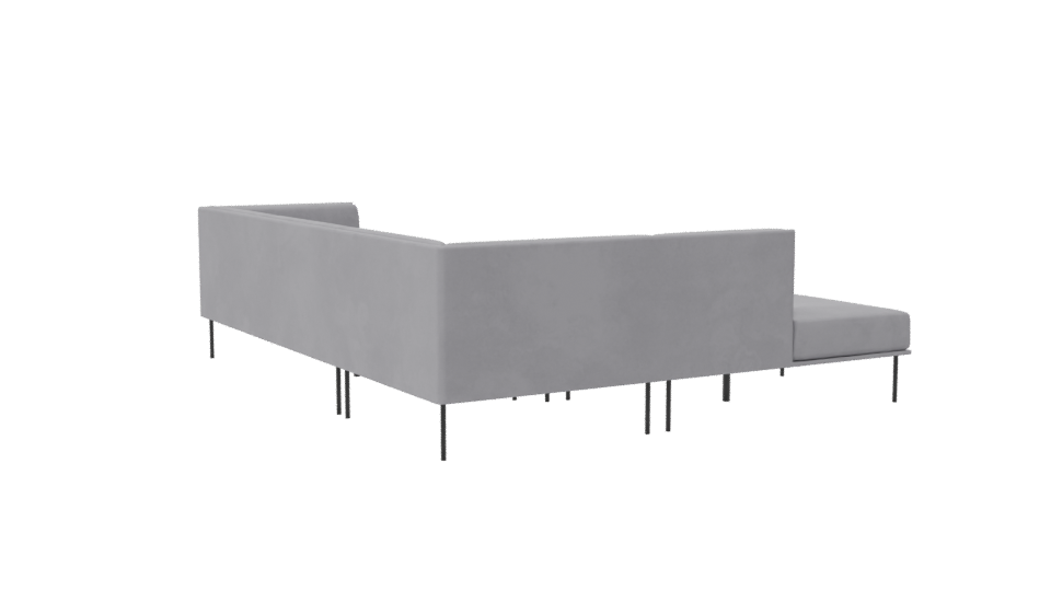 Sectional Sofa Model in Gray - Professional 3D Model Render 7