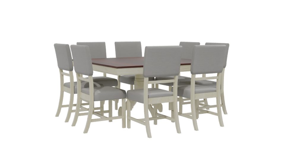Elegant Modern Dining Table Set with Chairs 3D Model - Professional 3D Model Render 13