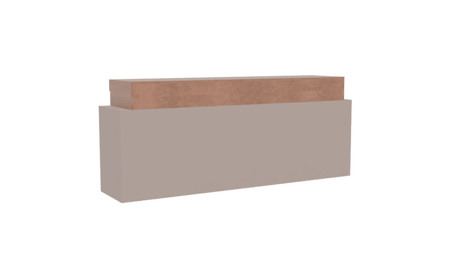 Stylish Wooden Media Console 3D - Professional 3D Model Render 4