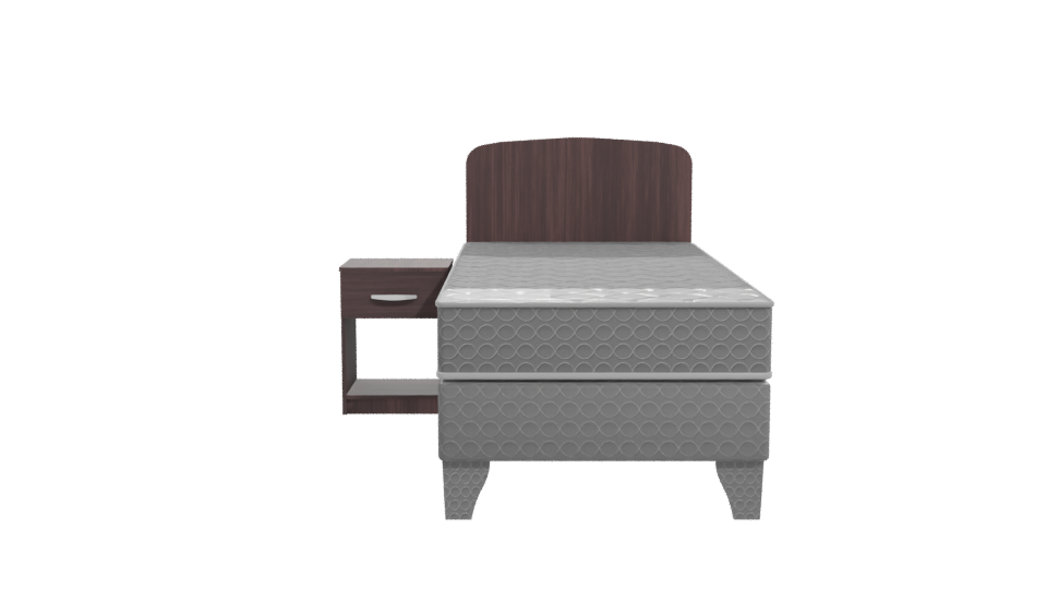 Stylish Single Bed Model 3D - Professional 3D Model Render 11