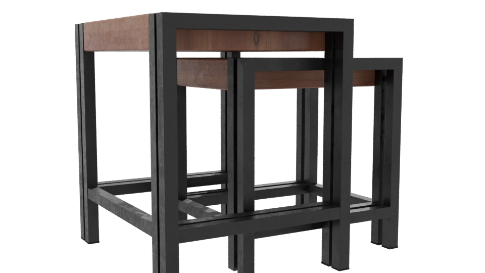 Minimalist Nesting Tables 3D Model - Professional 3D Model Render 7