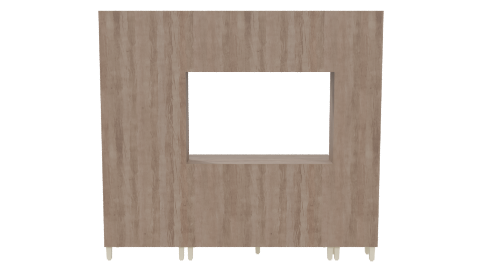 Stylish Modern Kitchen Cabinet Set - Professional 3D Model Render 5