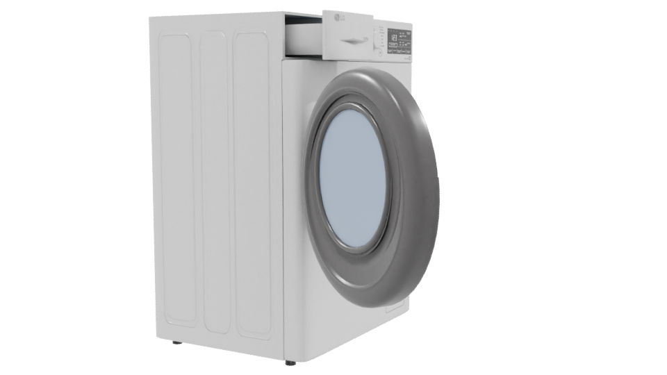 Realistic Front Loading Washer 3D - Professional 3D Model Render 9