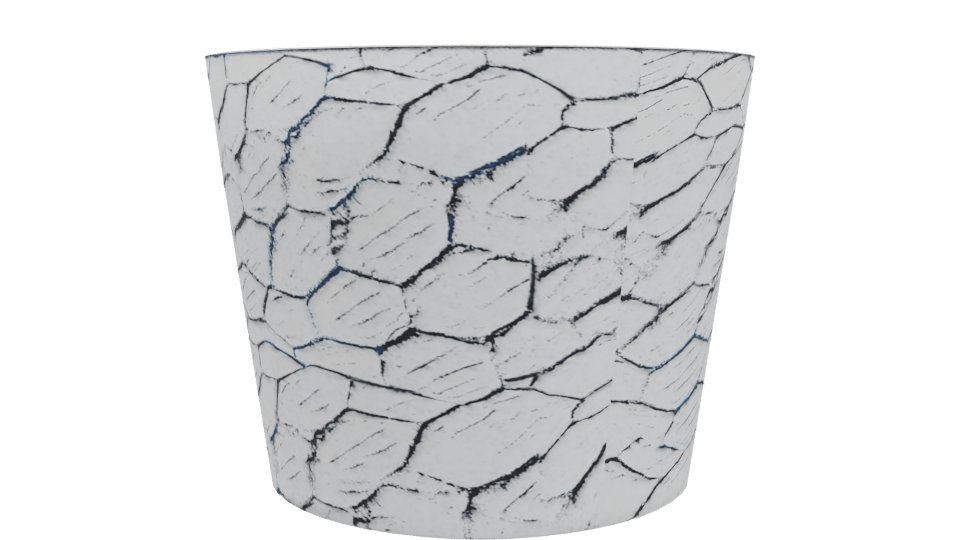 Stylish Textured Ceramic Pot 3D Model - Professional 3D Model Render 4