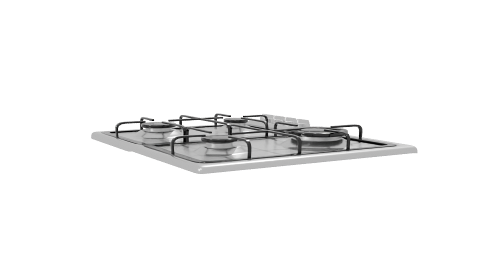 Sleek Gas Cooktop Model 3D - Professional 3D Model Render 7